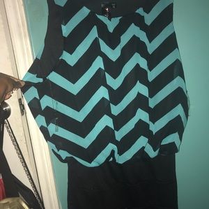 Chevron printed dress